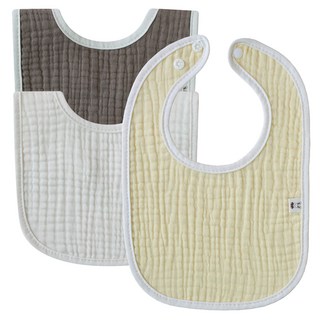 바니블라썸 미세불량 라운드 순면 아기 턱받이