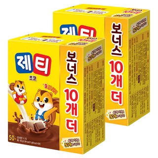 제티 초코 코코아분말 17g 50개입 2개 상품 이미지