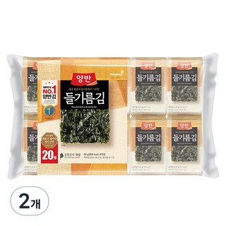 양반 들기름김, 90g, 2개