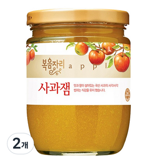 [복음자리] 과일잼(사과잼), 370g, 2개
