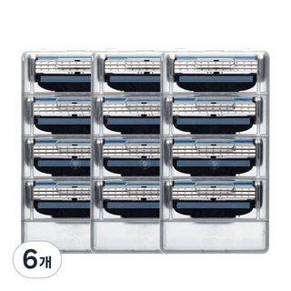 온비유 질레트 호환 프리미엄 밀착 3중 면도날 마하3, 6개, 4개입