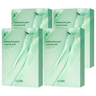 김정문알로에 라 센스 로에 큐어 리알로에 피토 그린 앰플 마스크, 10개입, 4개