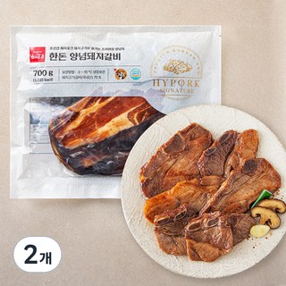 하이포크 한돈 양념 돼지 갈비, 700g, 2개