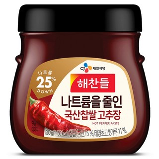 해찬들 나트륨을줄인 국산찹쌀 고추장, 500g, 1개
