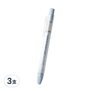 sun-star noc color eraser按壓出芯橡皮擦，按壓式出芯結構，雙層結構筆身，附筆夾, 藍綠色, 3支