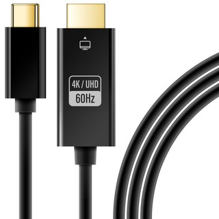 홈플래닛 C to HDMI 4K 60Hz 스마트폰 미러링 케이블, 블랙, 1개, 2m
