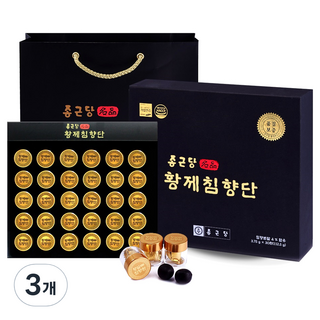 종근당 황제 침향단 + 쇼핑백, 112.5g, 3개