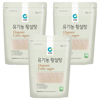 청정원 유기농 황설탕, 1kg, 3개
