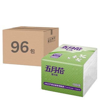 五月花 9吋餐巾紙, 96包, 100張, Green