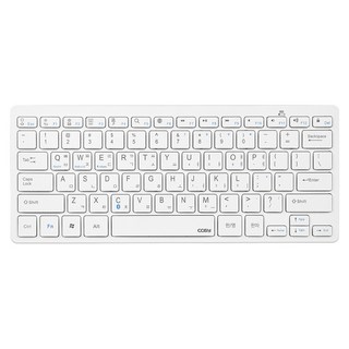 코시 태블릿PC 휴대폰 무선 블루투스 텐키리스 키보드, 화이트, KB4072BT