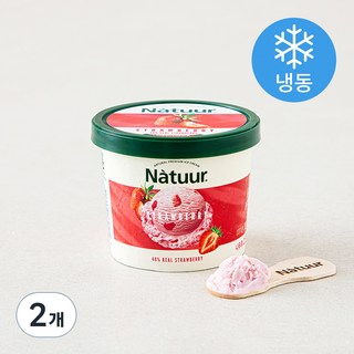 나뚜루 스트로베리 컵 아이스크림 (냉동), 100ml, 1개입, 2개 대표 이미지 - 나뚜루 맛 추천