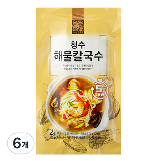 청수식품 청수 해물 칼국수, 220g, 6개
