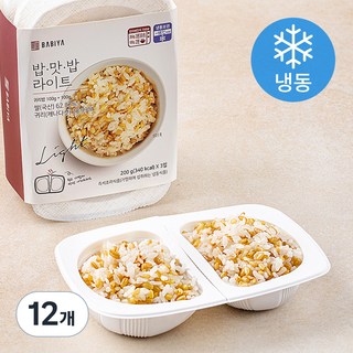 밥이야 밥맛밥라이트 귀리밥 (냉동), 200g, 12개