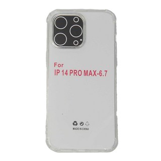 Timo 四角防摔矽膠手機保護殼, TPU材質, 適用於IP 14 PRO MAX-6.7, iPhone 14 Pro Max, 透明