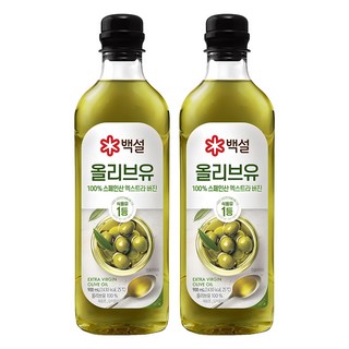 백설 압착 올리브유, 900ml, 2개