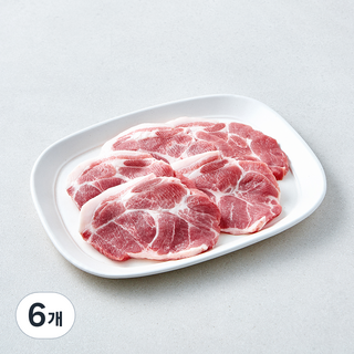 도드람한돈 무항생제 인증 목심 구이용 (냉장), 6개, 500g