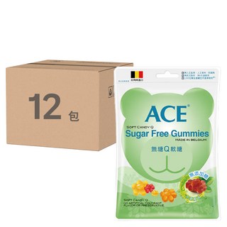 ACE 無糖Q軟糖 12包, 48g, 1盒
