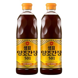 샘표 양조간장 501, 860ml, 2개