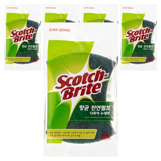 스카치브라이트 항균 천연펄프 다목적 수세미, 1개입, 5개
