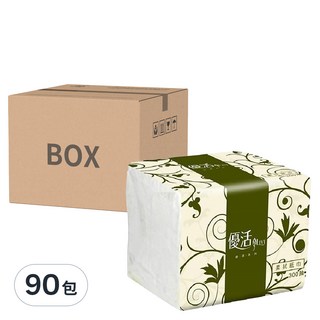 LIVI 優活 Essentials 柔拭紙巾, 雙層, 300抽, 90包