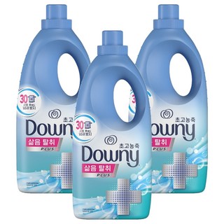 다우니 고농축 삶음 탈취 플러스 섬유유연제 본품, 2L, 3개