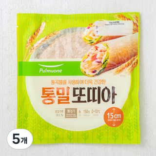 풀무원 통밀 또띠아, 25g, 6개입, 5개