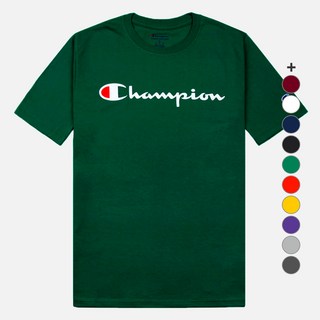 美國 Champion 經典圖案短袖T恤, 深綠色