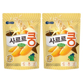 베베쿡 유아용 사르르쿵 과자, 바나나, 23g, 2개