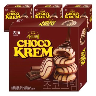 해태제과 사브레 초코크렘, 204g, 4개