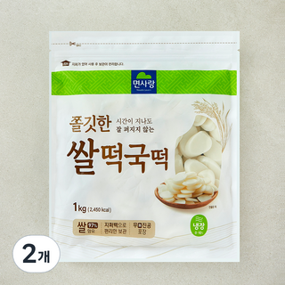 면사랑 쫄깃한 쌀떡국떡, 1kg, 2개