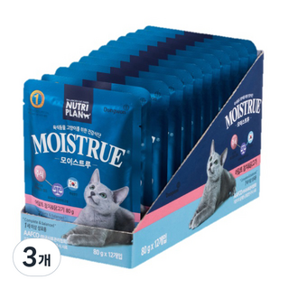 동원뉴트리플랜 어덜트 고양이 모이스트루 주식 파우치, 닭+참치, 80g, 36개