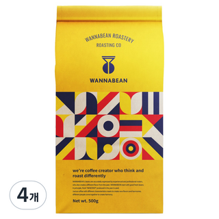 워너빈 스페셜티 파푸아뉴기니 심부 A Grade 원두커피, 모카포트, 500g, 4개
