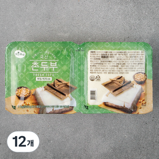 맑은물에 국산촌두부, 500g, 12개