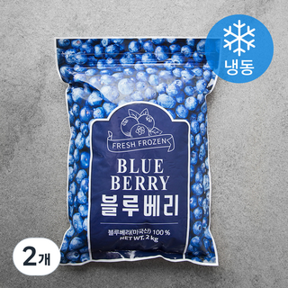 미국 블루베리 (냉동), 2kg, 2개로 문제 해결하기