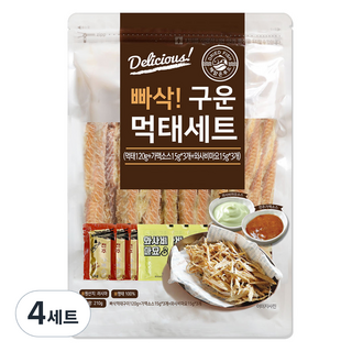 해맑은푸드 빠삭 구운 먹태구이 120g + 전주가맥소스 15g 3p + 와사비마요 15g 3p 세트, 210g, 4세트