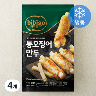 비비고 통오징어 만두 (냉동), 200g, 4개