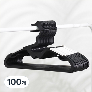 올리빙 올리 논슬립 옷걸이, 블랙, 100개