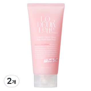 로더렛 컬러핏 체리 플뢰르 논워시 헤어팩, 2개, 200ml