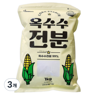 한울식품 옥수수 전분, 1kg, 3개