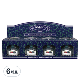 샹달프 미니잼 크랜베리 앤 블루베리 4p 세트 112g, 6세트