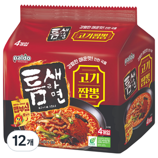 틈새라면 고기짬뽕 120g, 12개 대표 이미지 - 짬뽕라면 추천