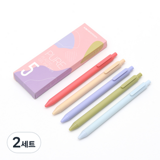 카코 퓨어 에디션 모란디 젤펜 Ver 2 5종 세트 0.5mm, 혼합색상, 2세트