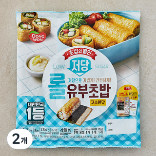 동원 저당 롤유부초밥 고소한맛, 254g, 2개