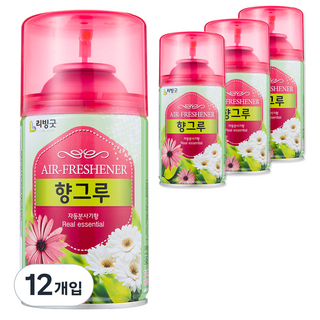 리빙굿 향그루 자동분사기 복숭아향 본품, 280ml, 12개