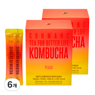 선망 콤부차 복숭아, 5g, 30개입, 6개