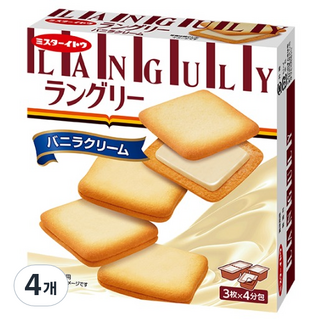 랑그리 바닐라향 크림 샌드, 132g, 4개 대표 이미지 - 일본 과자 추천