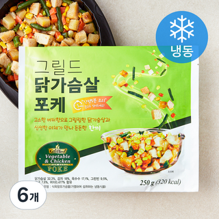그릴드 닭가슴살 포케 (냉동), 250g, 1개입, 6개