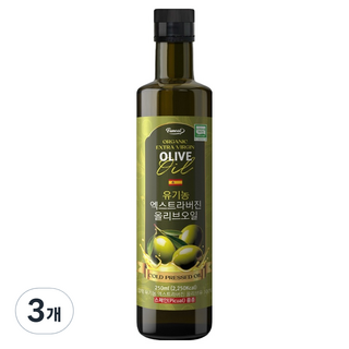 퍼니트 유기농 엑스트라버진 올리브오일, 3개, 250ml