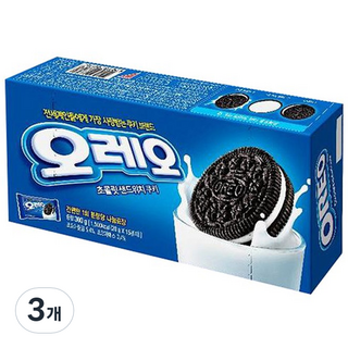 오레오 초콜릿 샌드위치 쿠키 화이트, 300g, 3개