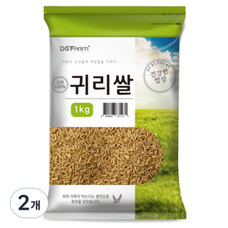 건강한 밥상, 국산 귀리쌀 1kg 2개 세트 잡곡